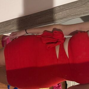 ILLA ILLA Red One Shoulder Dress